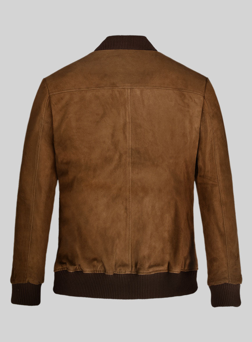 Suede Bomber Jacket - StudioSuits