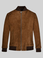 Suede Bomber Jacket - StudioSuits