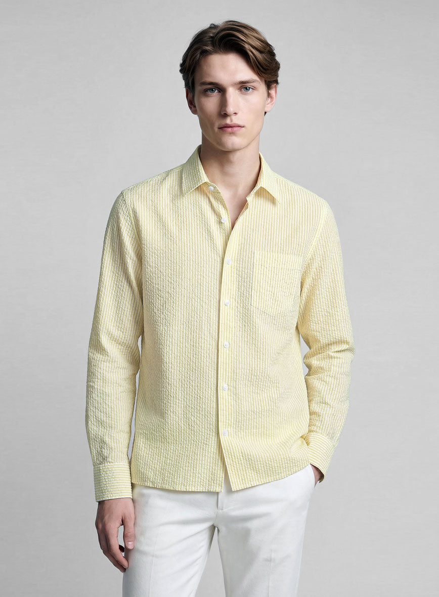 Sunbeam Seersucker Cotton Shirt - StudioSuits