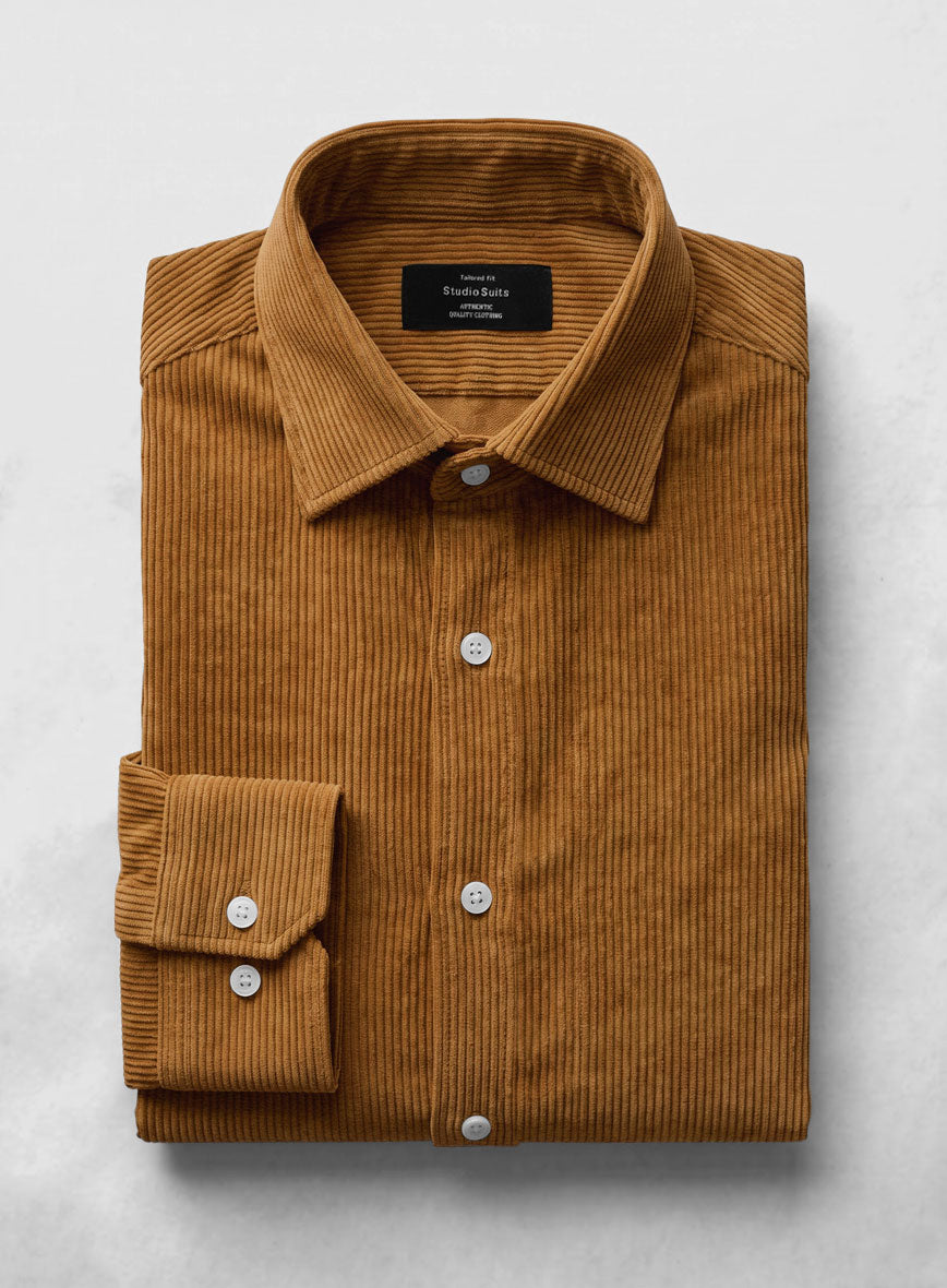 Tan Corduroy Shirt - StudioSuits