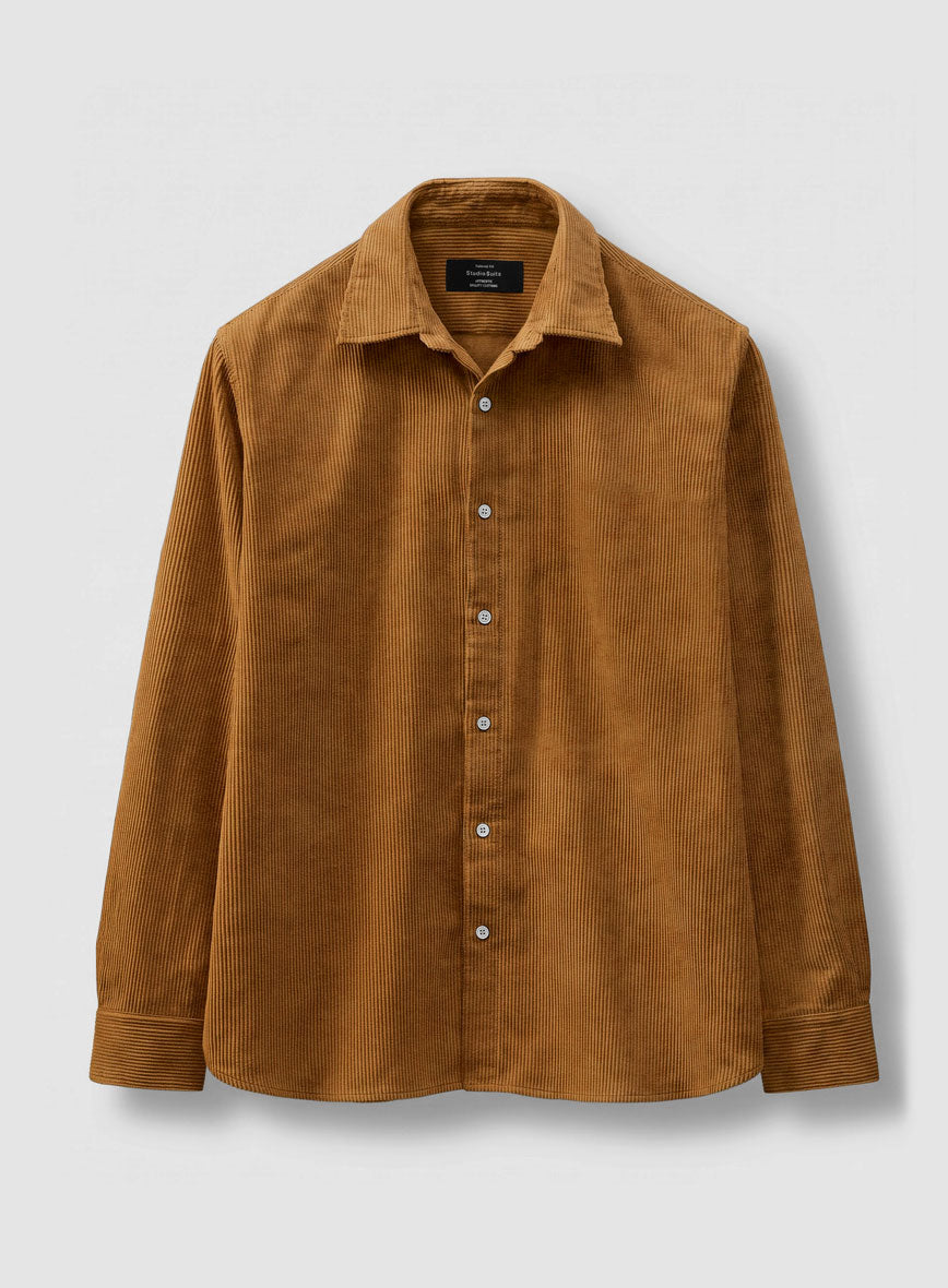 Tan Corduroy Shirt - StudioSuits