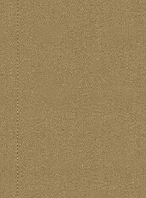 Washed Tan Feather Cotton Canvas Stretch Pants - StudioSuits