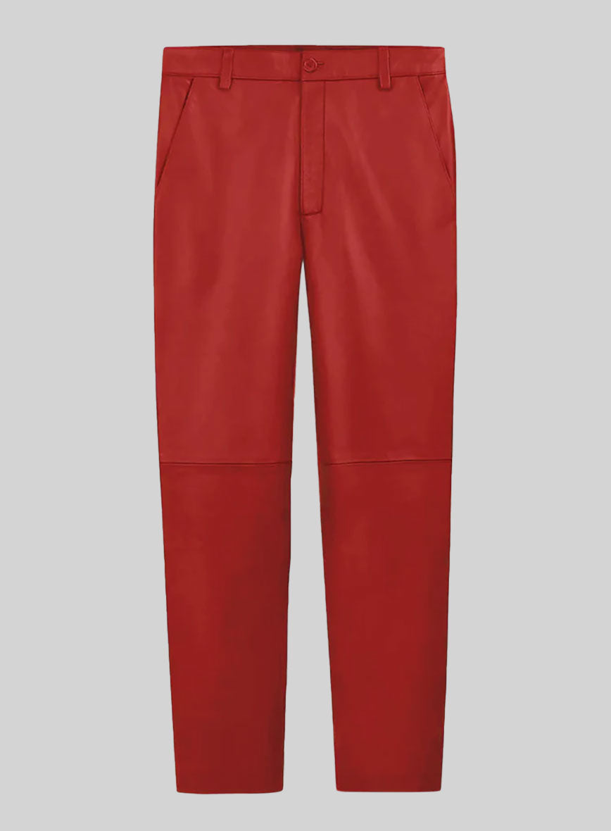 Tango Red Leather Trousers - StudioSuits