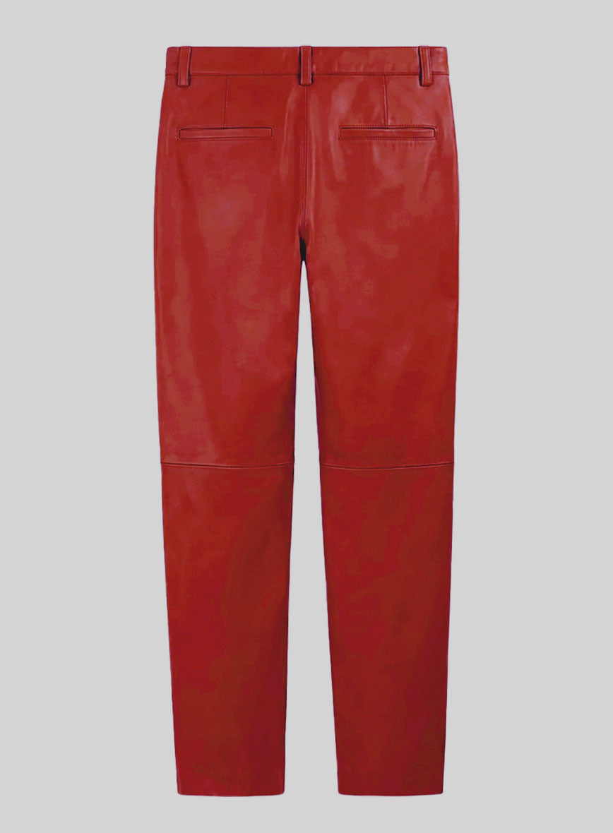 Tango Red Leather Trousers - StudioSuits