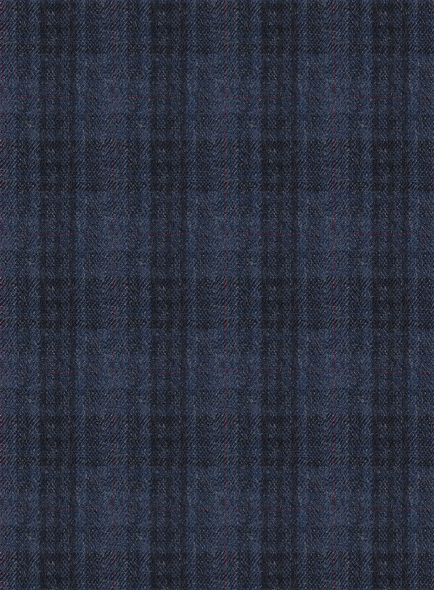 Tartan Blue Flannel Suit - StudioSuits