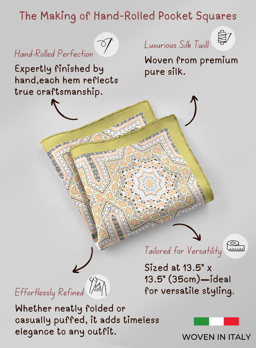 Tessera Silk Pocket Square - StudioSuits