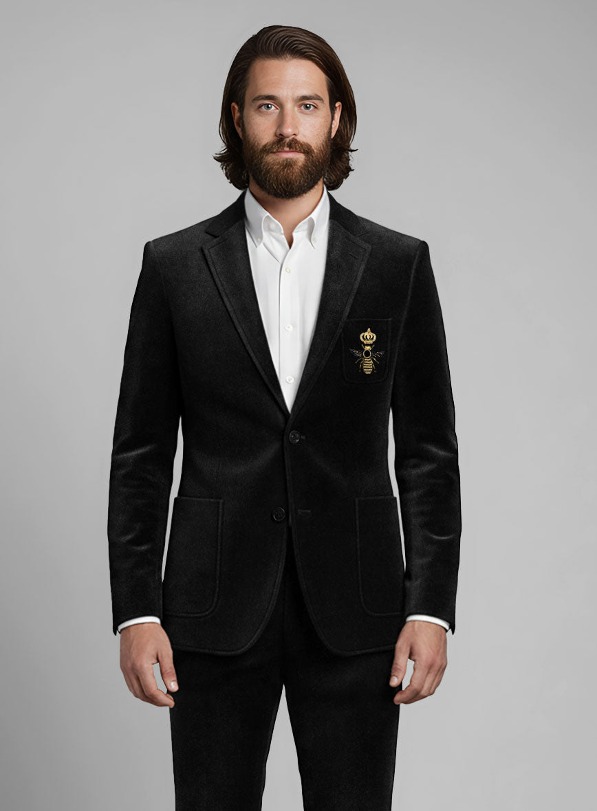 The Golden Bee Black Velvet Jacket - StudioSuits