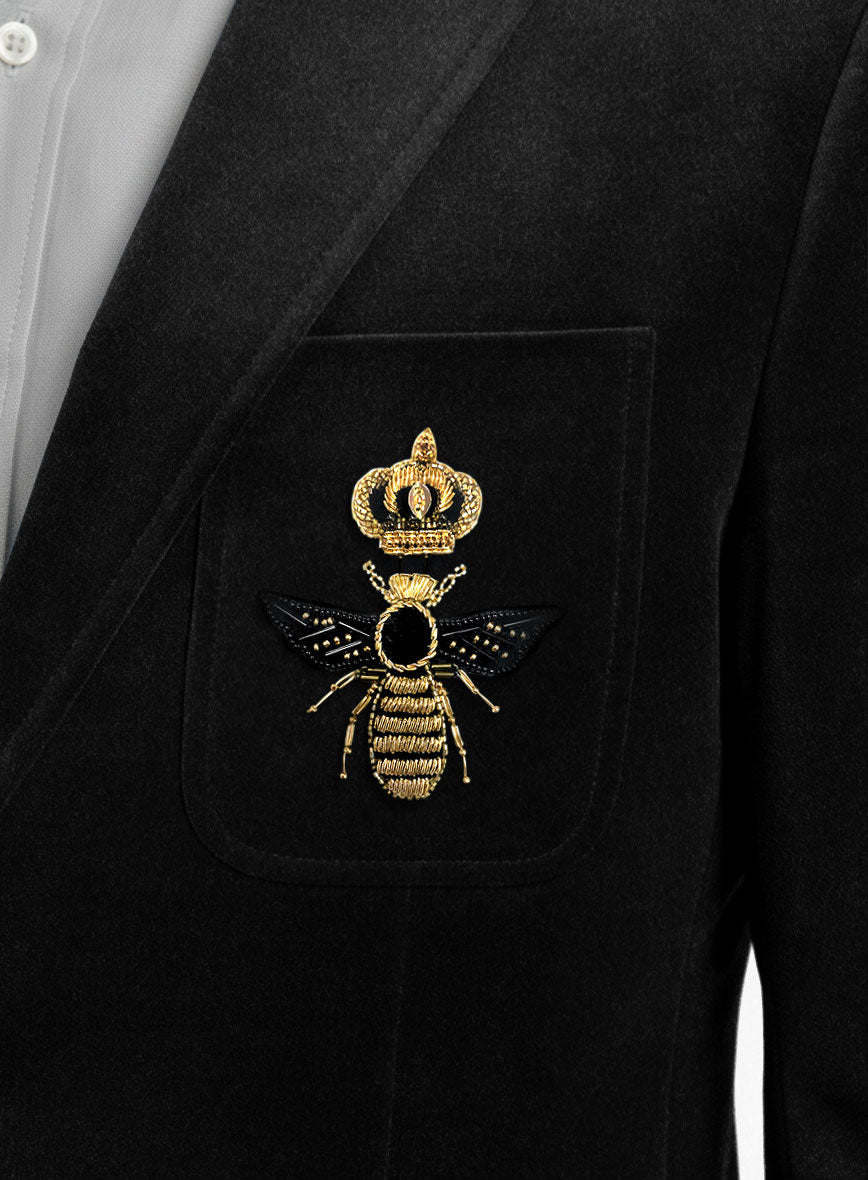 The Golden Bee Black Velvet Jacket - StudioSuits
