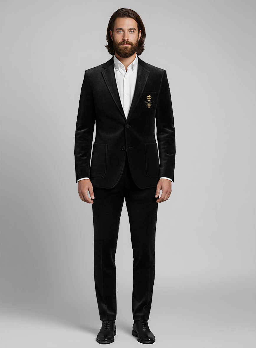 The Golden Bee Black Velvet Suit - StudioSuits