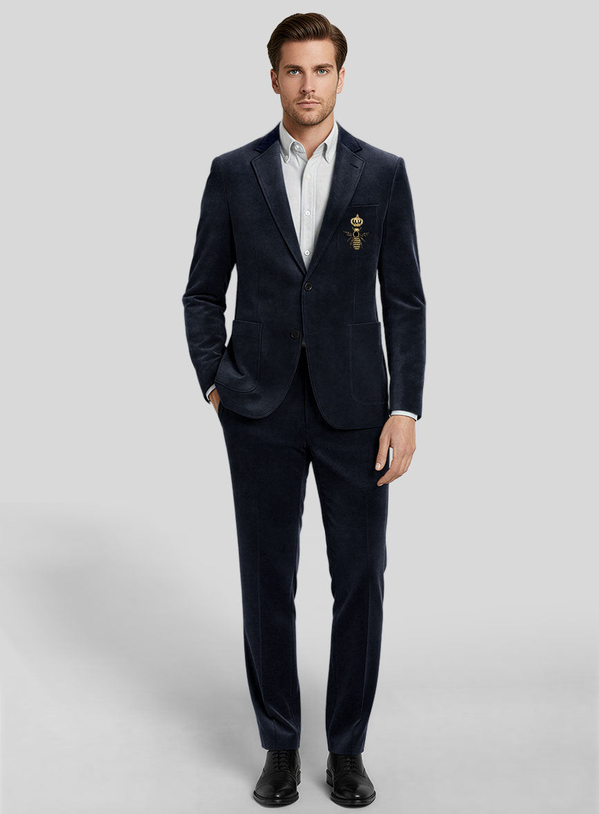 The Golden Bee Blue Velvet Suit - StudioSuits