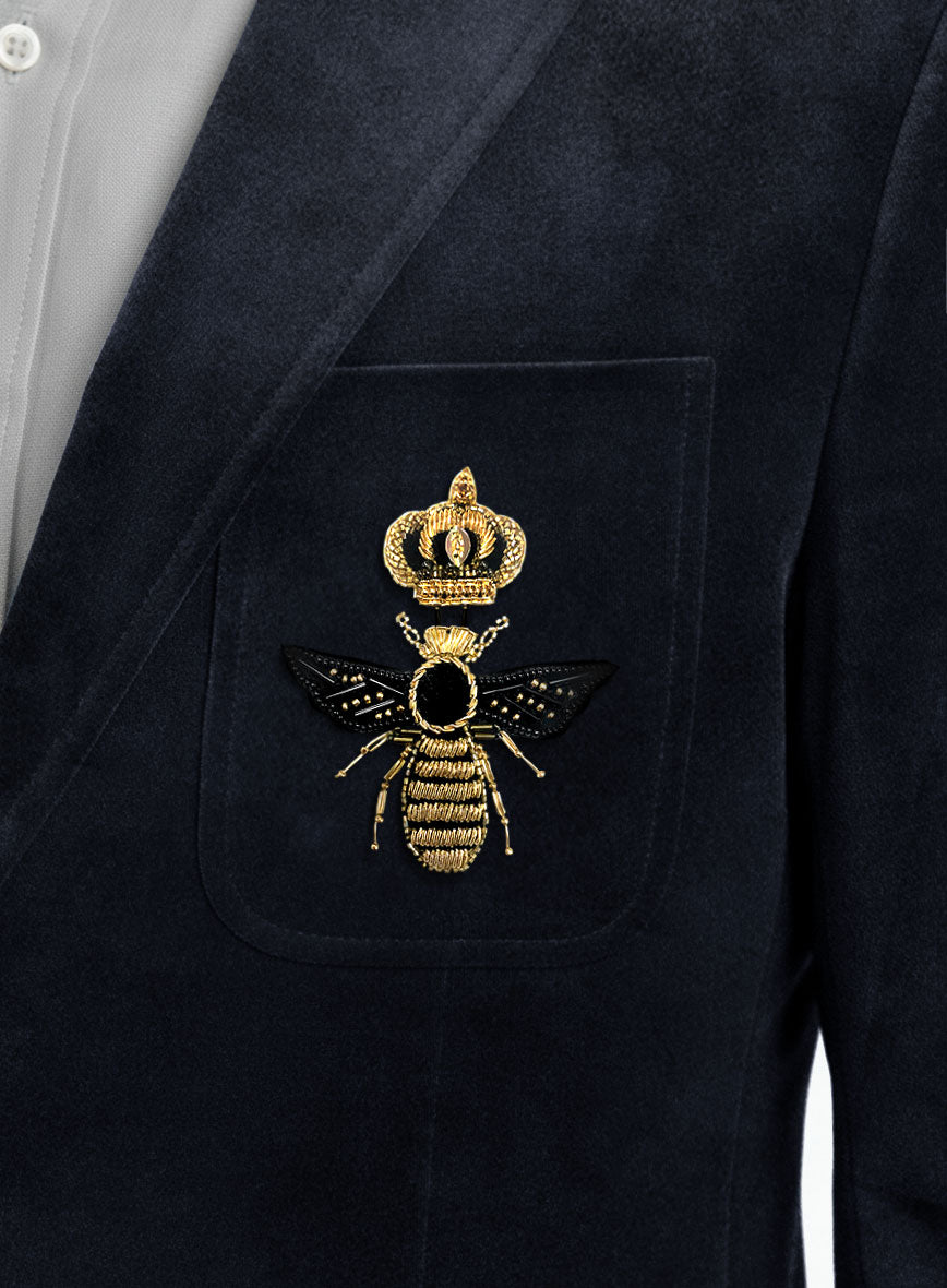 The Golden Bee Blue Velvet Suit - StudioSuits
