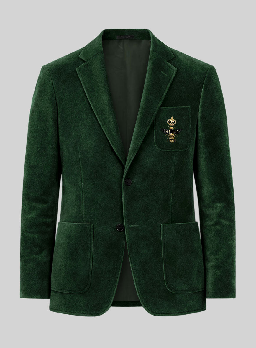 The Golden Bee Green Velvet Jacket - StudioSuits