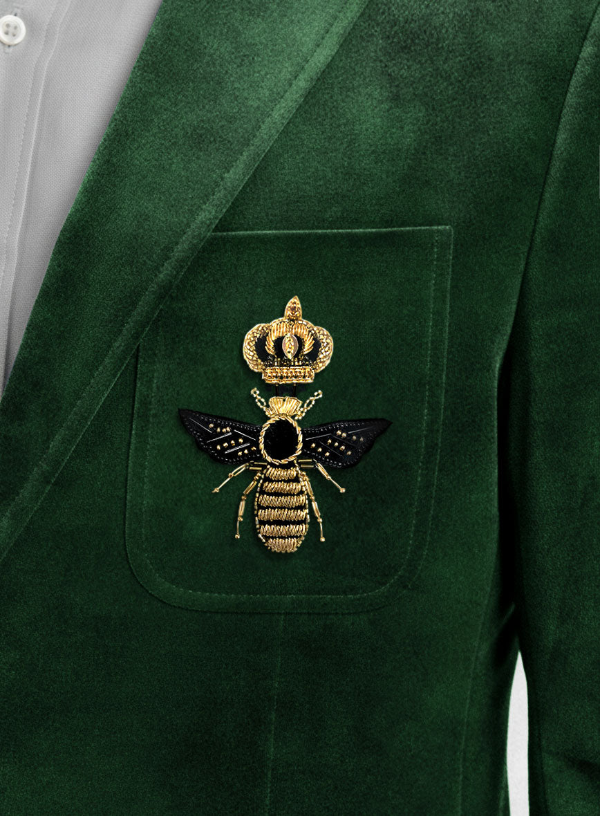The Golden Bee Green Velvet Jacket - StudioSuits