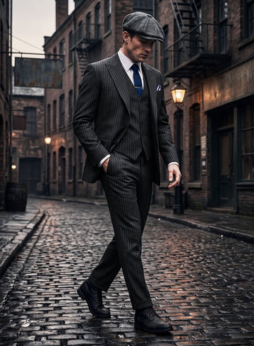 Thomas Shelby Peaky Blinders Black Wool Suit - StudioSuits