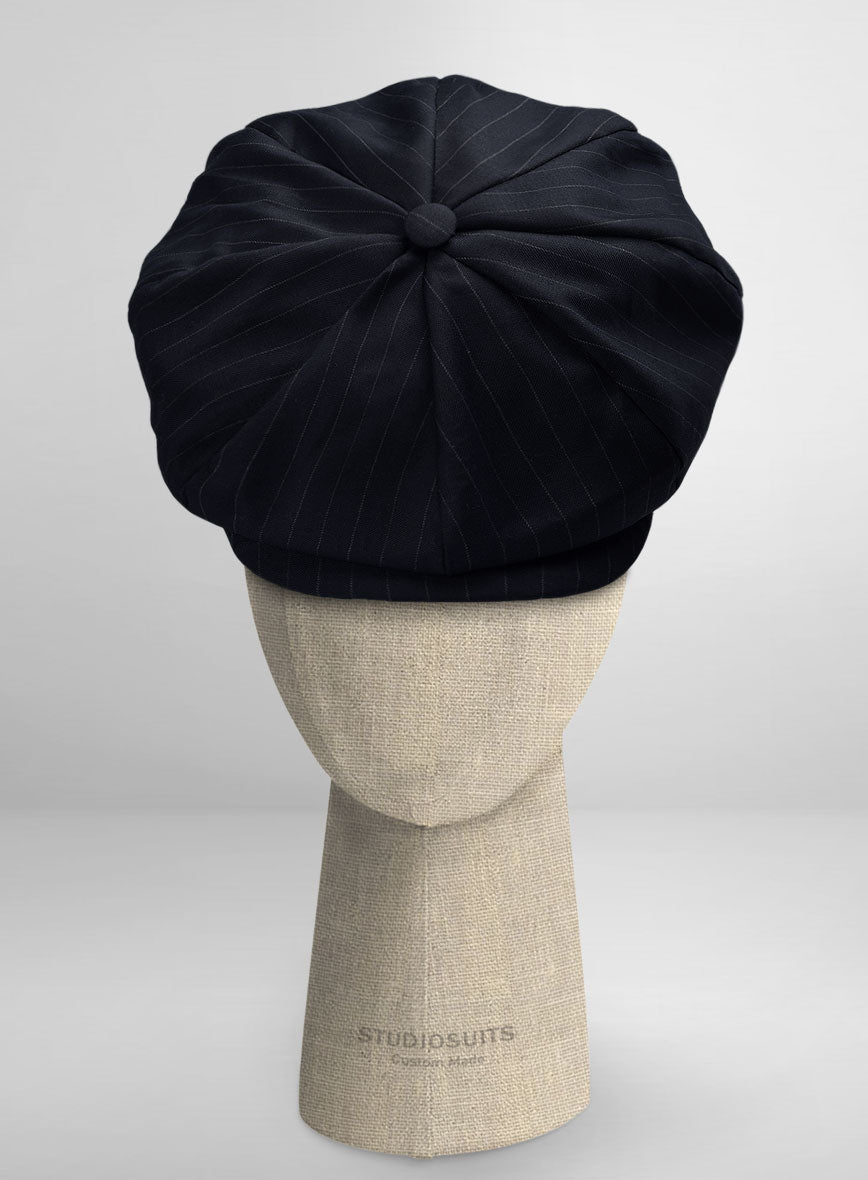 Thomas Shelby Peaky Blinders Deep Blue Wool Newsboy Cap - StudioSuits