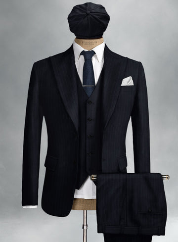 Thomas Shelby Peaky Blinders Deep Blue Wool Suit - StudioSuits
