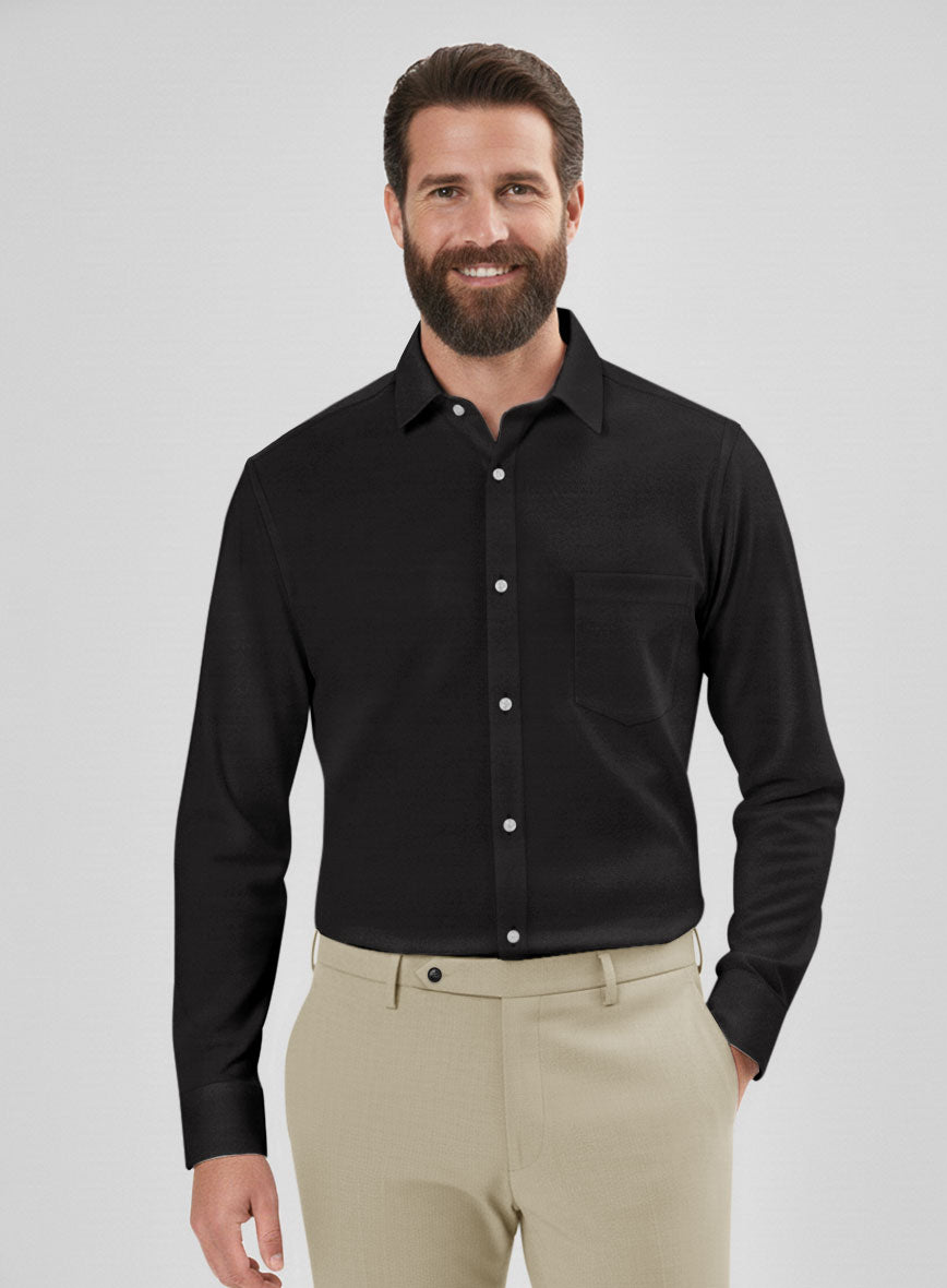 Thomas Mason Black Shirt - StudioSuits