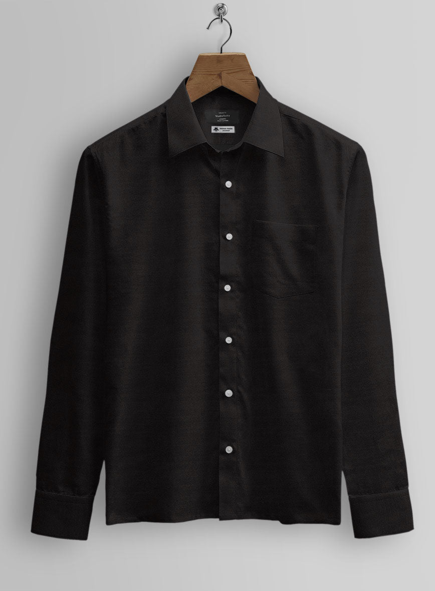 Thomas Mason Black Shirt - StudioSuits