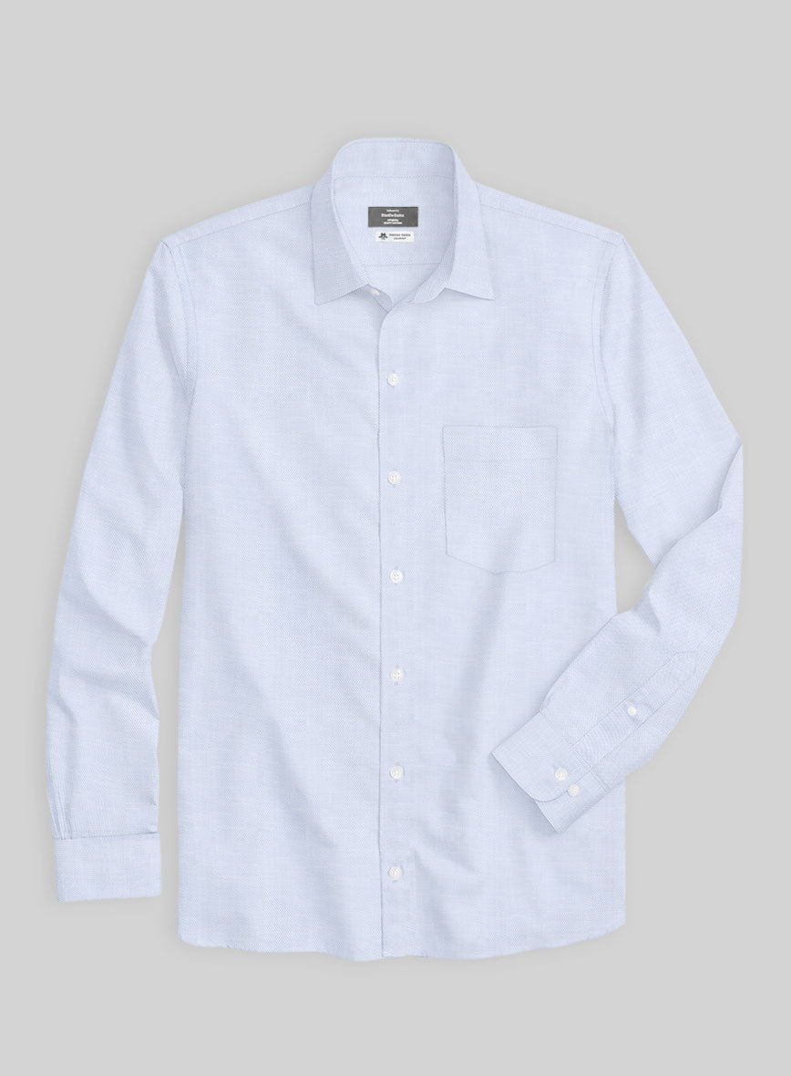 Thomas Mason Blue Cavalry Shirt - StudioSuits