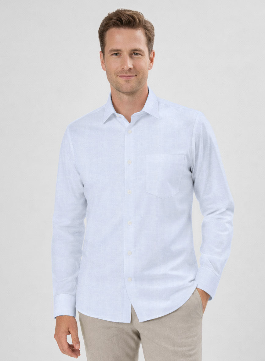 Thomas Mason Blue Cavalry Shirt - StudioSuits