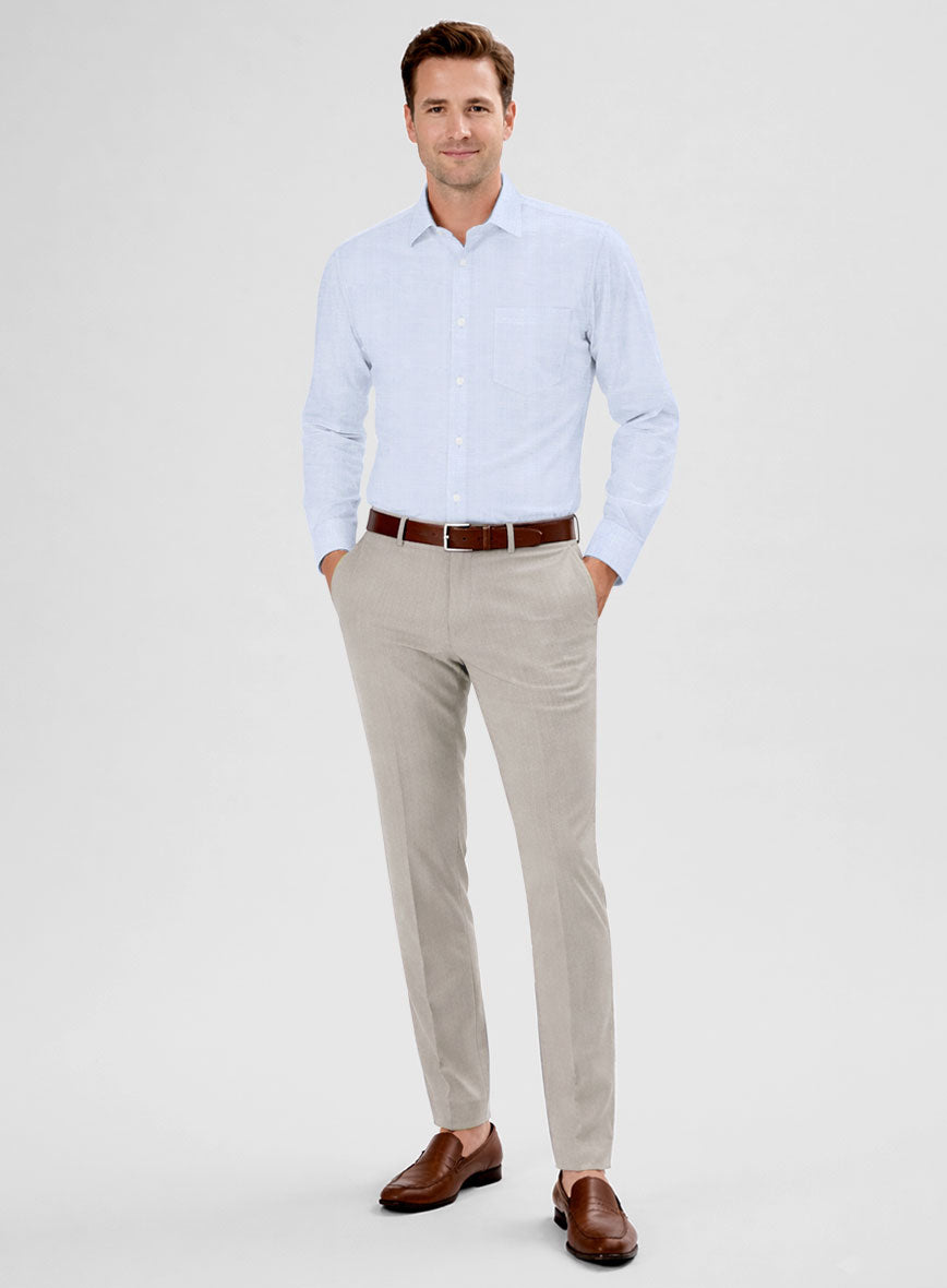 Thomas Mason Blue Cavalry Shirt - StudioSuits