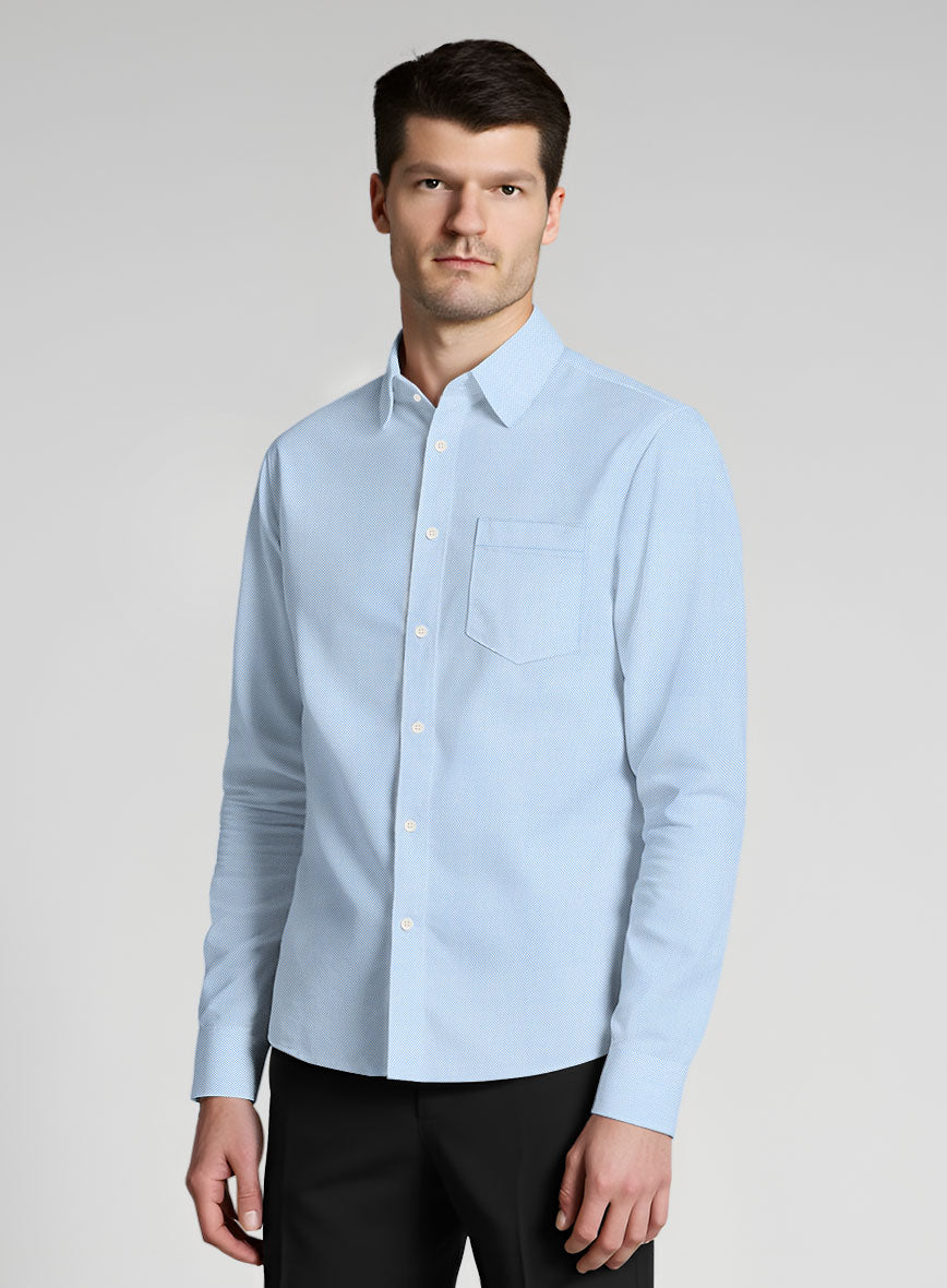 Thomas Mason Blue Oxford Shirt - StudioSuits