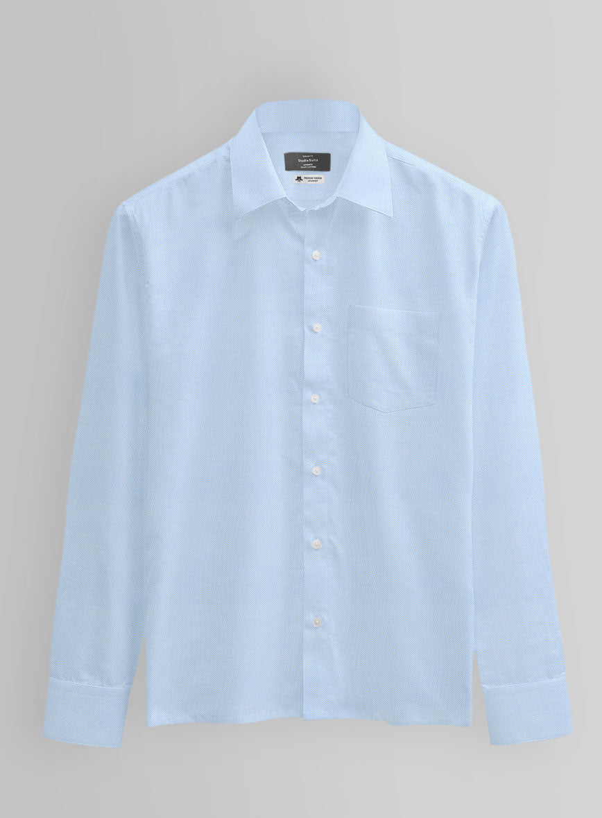 Thomas Mason Blue Oxford Shirt - StudioSuits