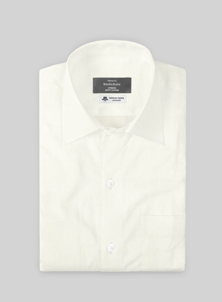 Thomas Mason Buff Beige Shirt - StudioSuits