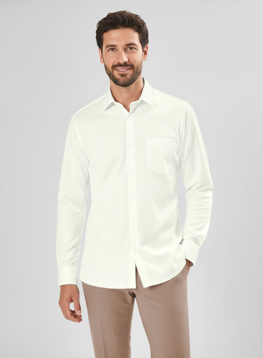 Thomas Mason Buff Beige Shirt - StudioSuits