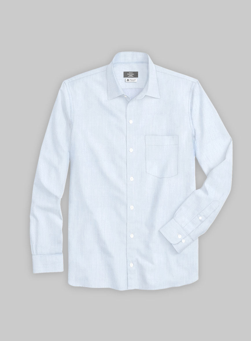 Thomas Mason Cloudy Blue Shirt - StudioSuits