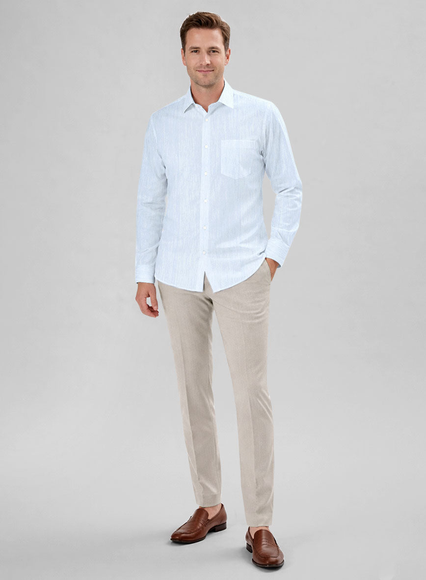 Thomas Mason Cloudy Blue Shirt - StudioSuits