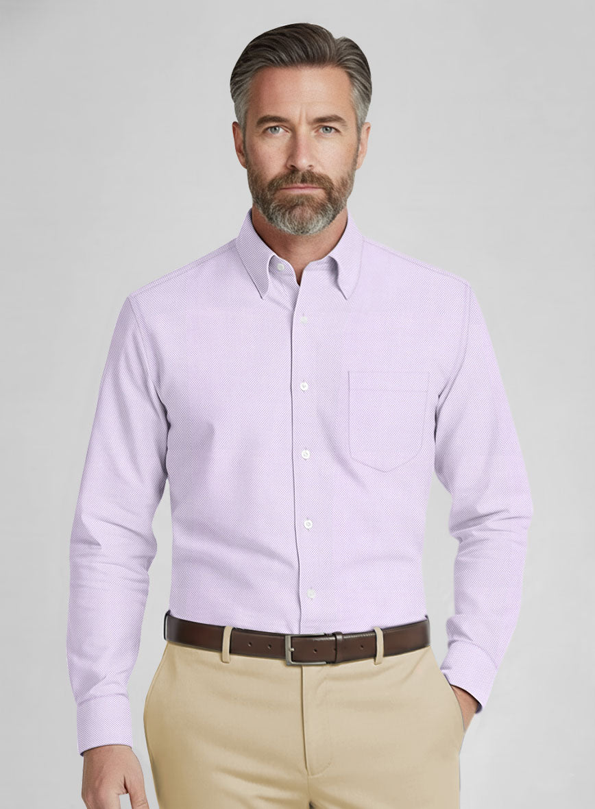 Men's Thomas Mason Lavender Oxford Shirt by StudioSuits