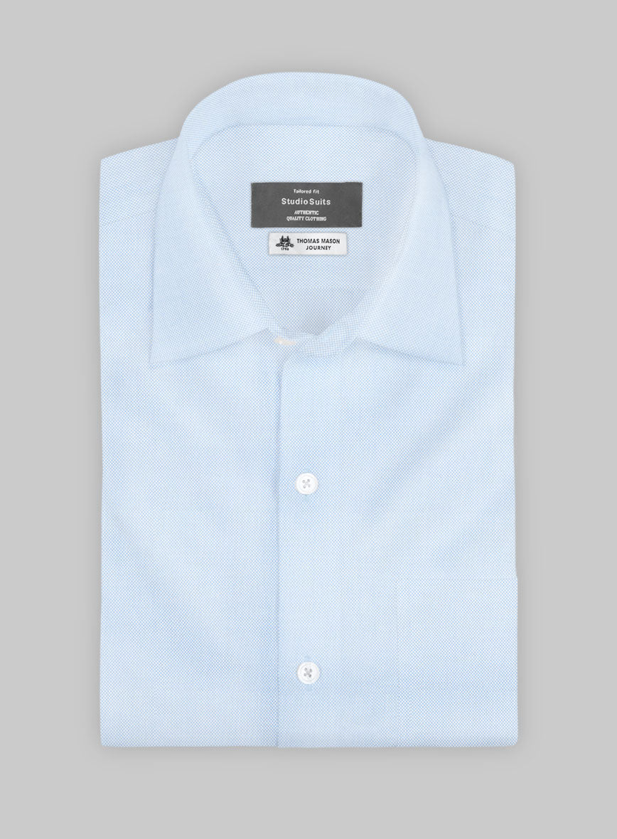 Thomas Mason Light Blue Oxford Shirt - StudioSuits