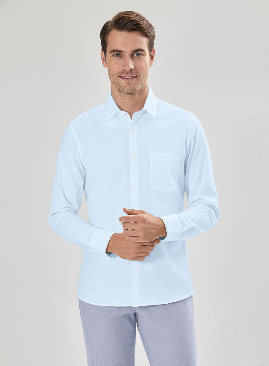 Thomas Mason Light Blue Oxford Shirt - StudioSuits