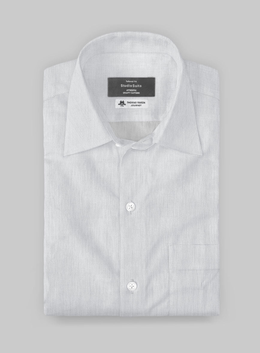 Thomas Mason Silver Shirt - StudioSuits