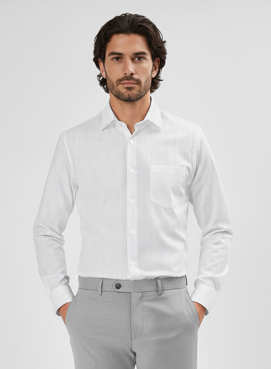 Thomas Mason Silver Shirt - StudioSuits