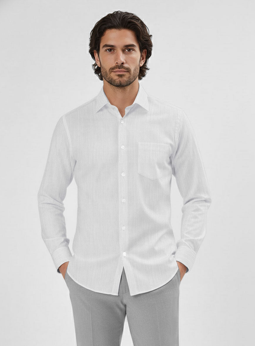 Thomas Mason Silver Shirt - StudioSuits