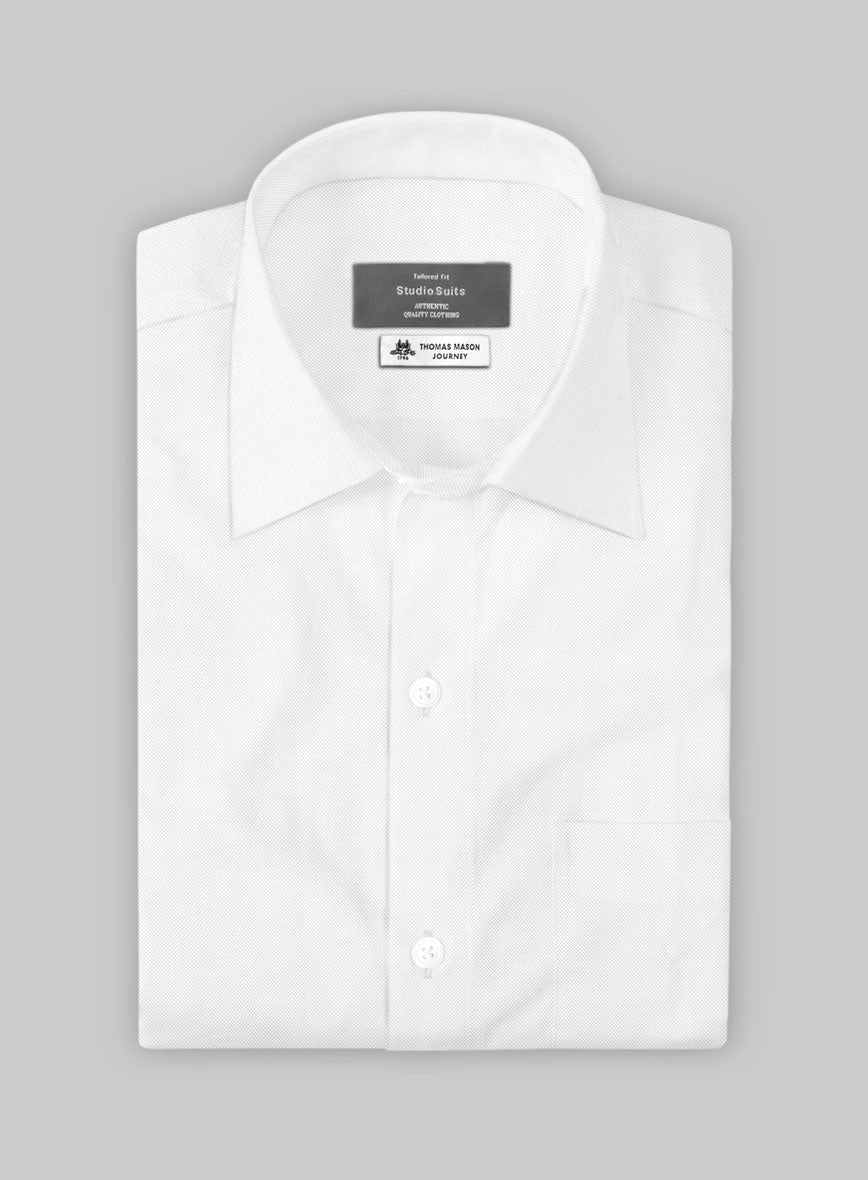 Thomas Mason White Oxford Shirt - StudioSuits