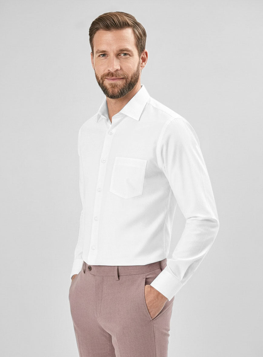 Thomas Mason White Oxford Shirt - StudioSuits