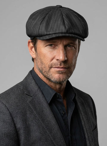 Thomas Shelby Peaky Blinders Black Wool Newsboy Cap - StudioSuits