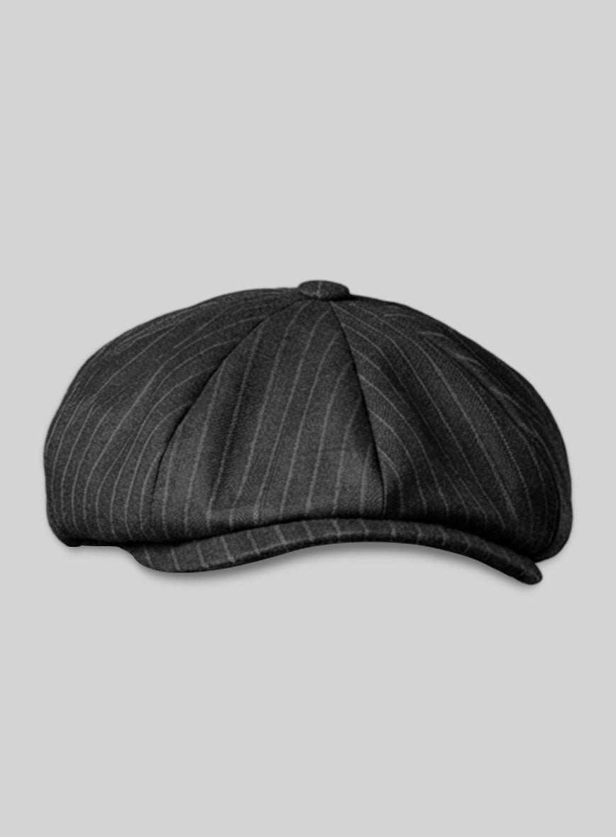 Thomas Shelby Peaky Blinders Black Wool Newsboy Cap - StudioSuits