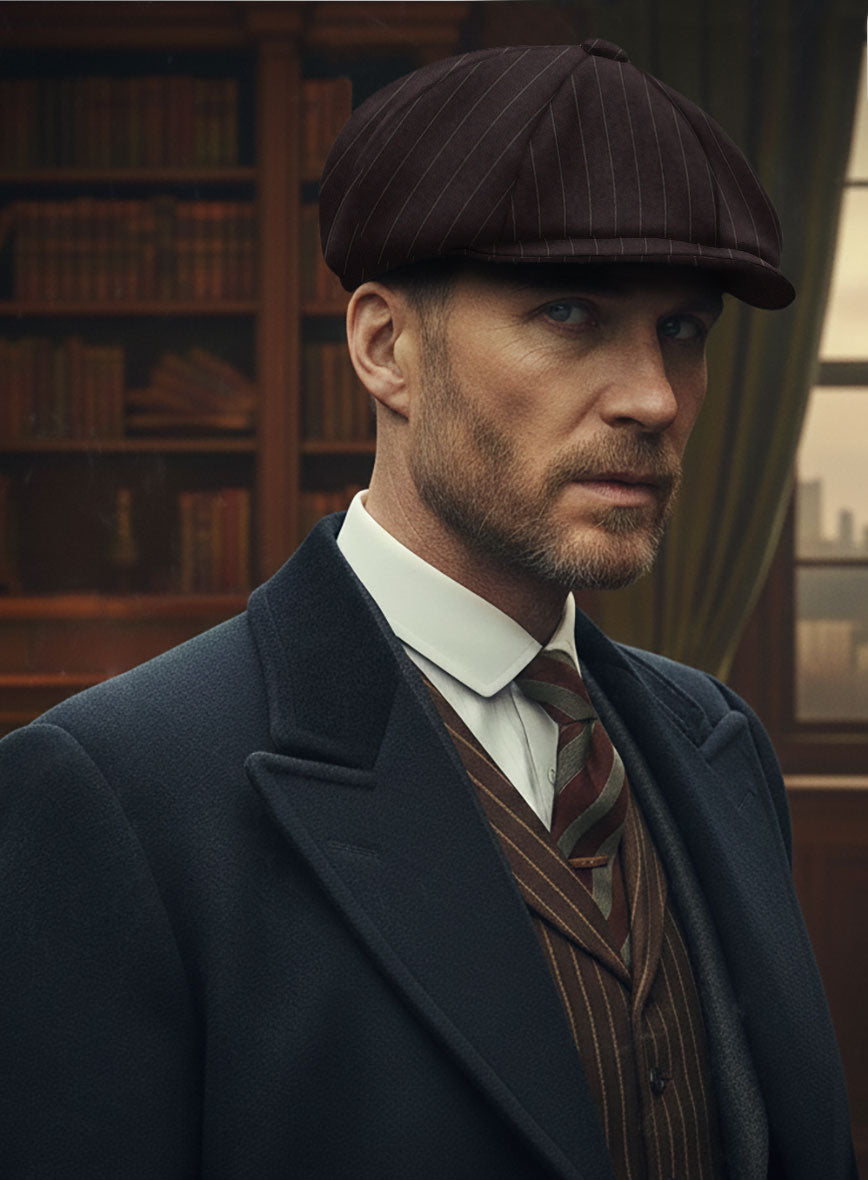 Thomas Shelby Peaky Blinders Brown Wool Newsboy Cap - StudioSuits