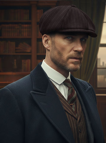 Thomas Shelby Peaky Blinders Brown Wool Newsboy Cap - StudioSuits