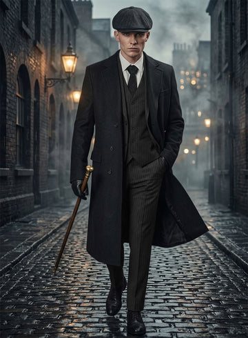 Thomas Shelby Peaky Blinders Charcoal Wool Suit - StudioSuits
