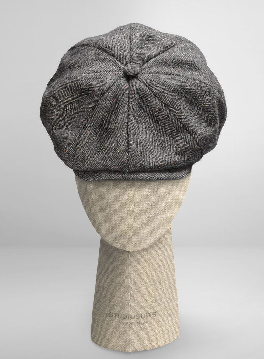Thomas Shelby Peaky Blinders Gray Tweed Newsboy Cap - StudioSuits