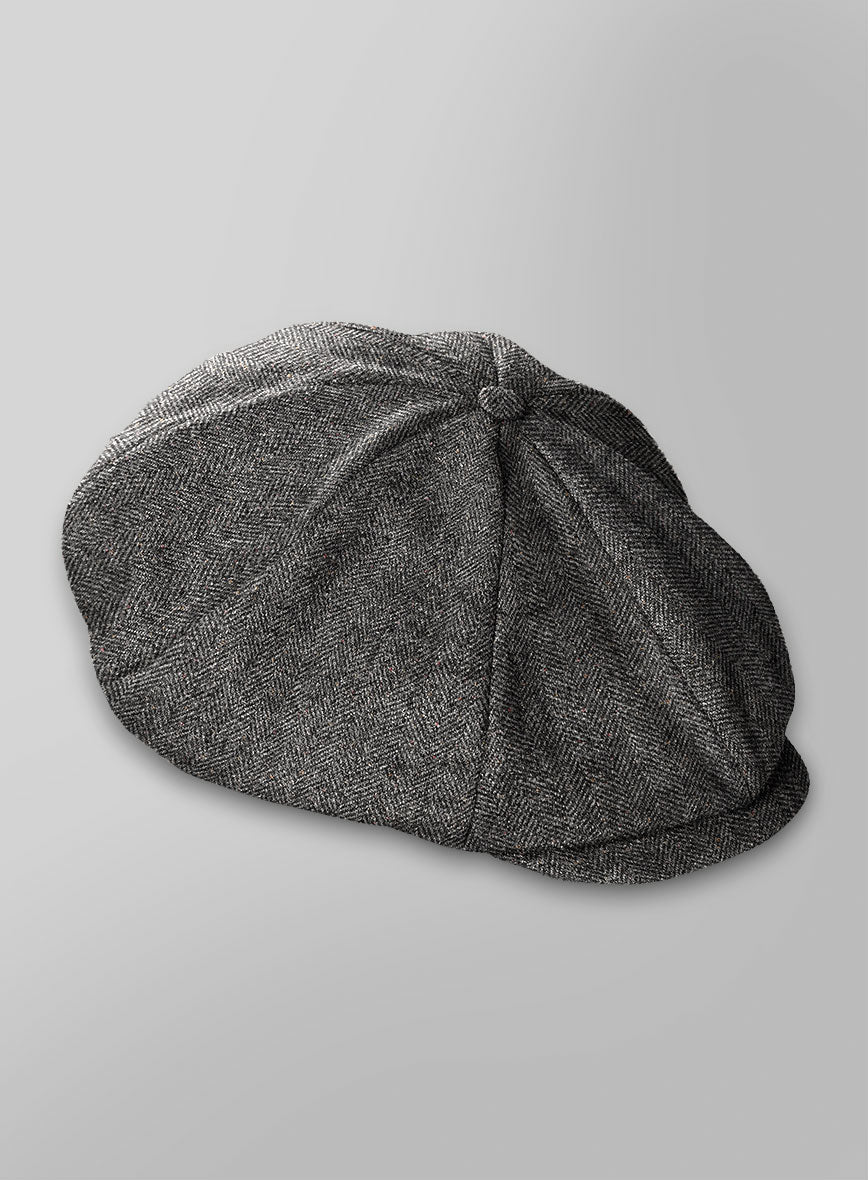 Thomas Shelby Peaky Blinders Gray Tweed Newsboy Cap - StudioSuits