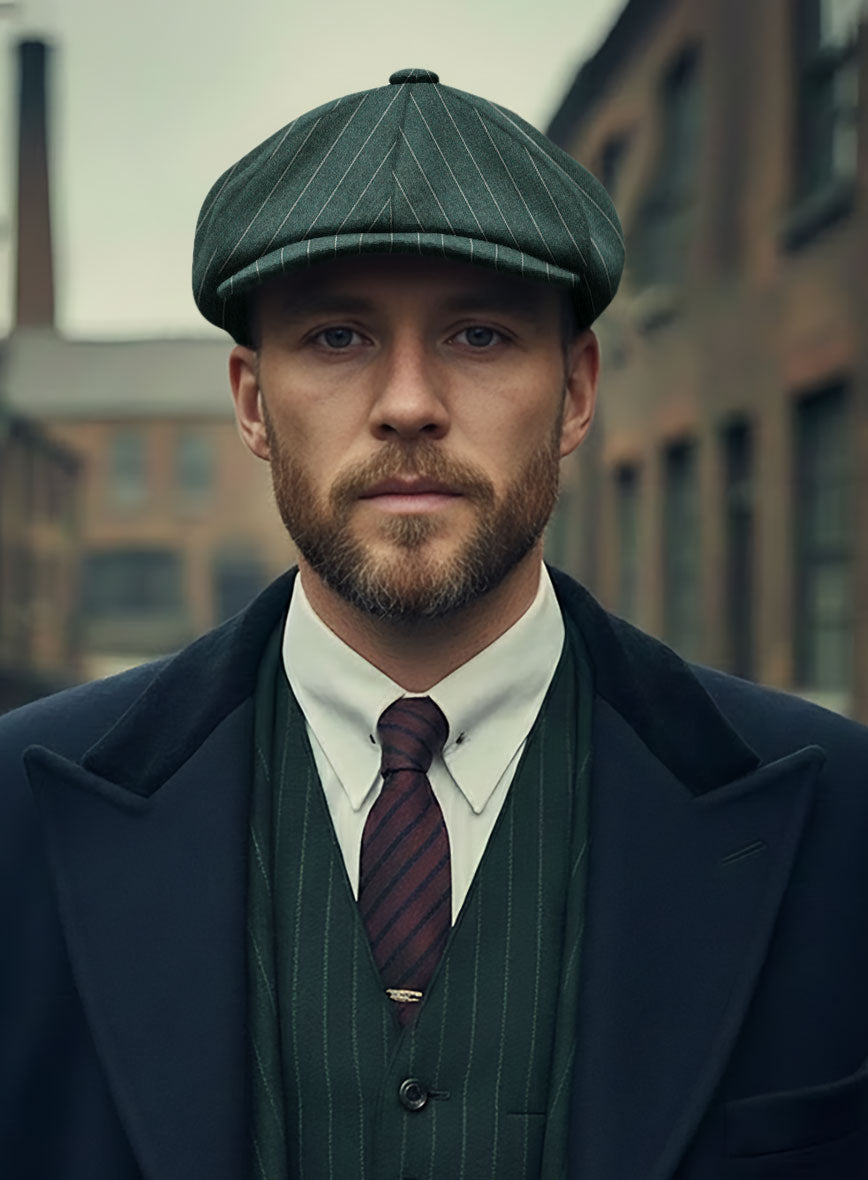 Thomas Shelby Peaky Blinders Green Wool Newsboy Cap - StudioSuits