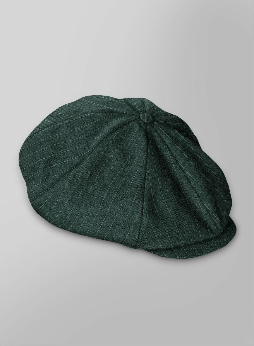 Green Wool Newsboy Cap Green Wool Peaky Blinders Hat for Men, 8 Panel Bakerboy  main image 3