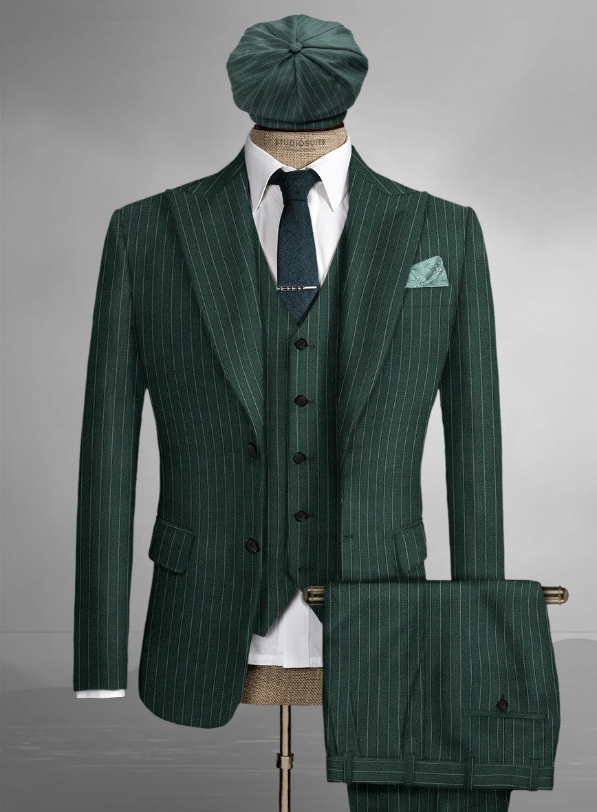 Thomas Shelby Peaky Blinders Green Wool Suit - StudioSuits