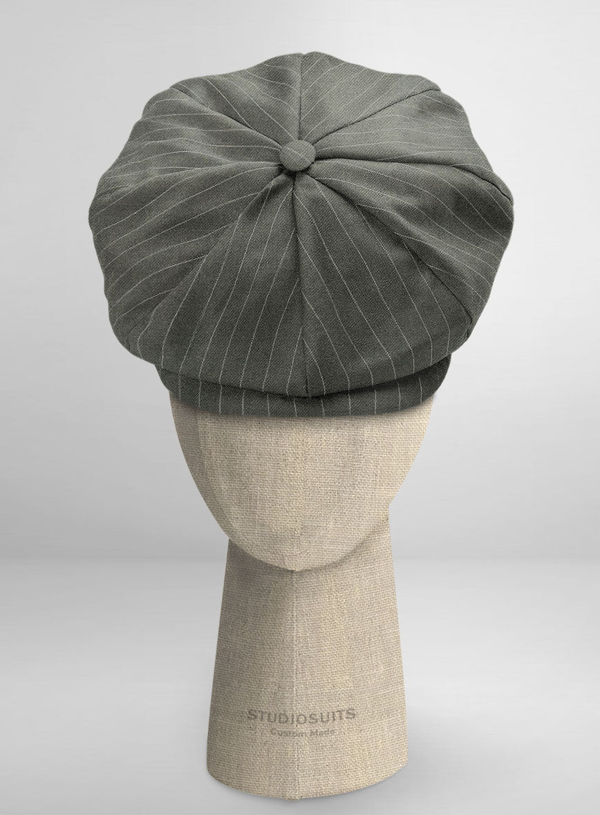 Thomas Shelby Peaky Blinders Olive Green Wool Newsboy Cap - StudioSuits